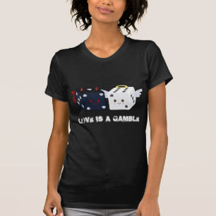 Angel & Devil Dice  "Love is a Gamble" T-Shirt
