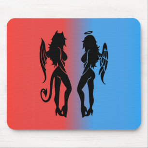 Angel devil mouse pad