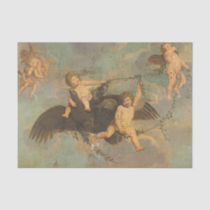 Angel Distressed Cherub Art, Angel Art, Decoupage  Tissue Paper