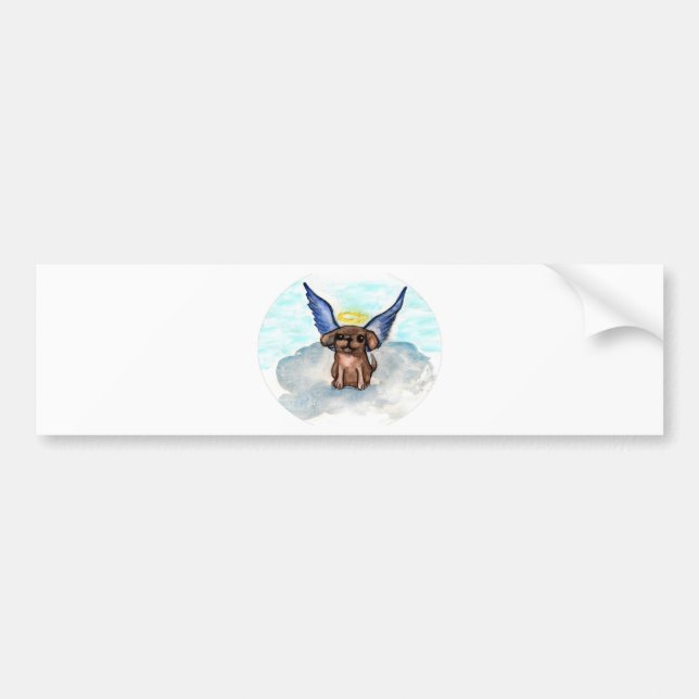 Angel dog bumper sticker (Front)