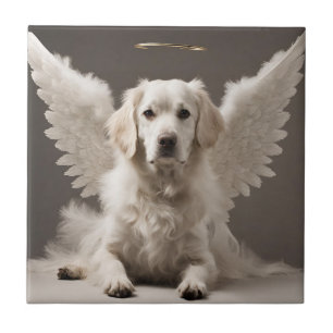 Angel Dog Ceramic Tile