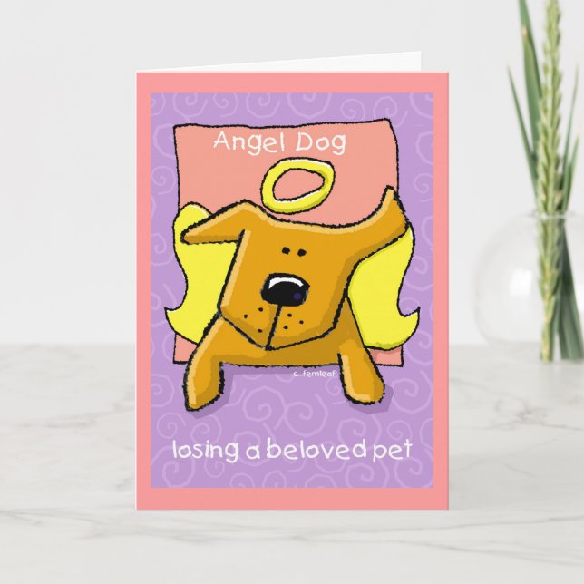 Angel Dog, Losing a Beloved Pet Card (Front)