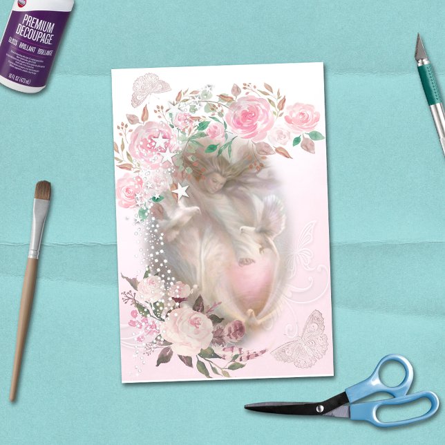 Angel Doves Butterflies Roses Bohemian Decoupage Tissue Paper (Creator Uploaded)