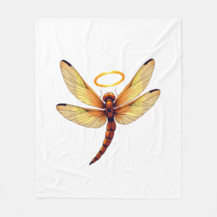 Angel Dragonfly Fleece Blanket