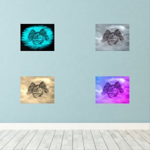 Angel Eros in Love , black and green design