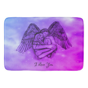 Angel Eros in Love , I Love You Bath Mat