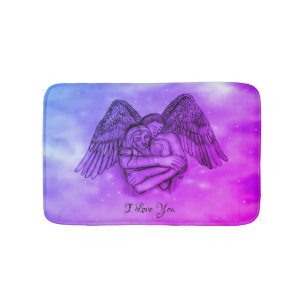 Angel Eros in Love , I Love You Bath Mat