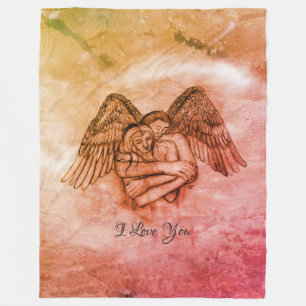 Angel Eros in Love , I Love You Fleece Blanket