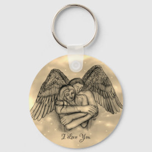 Angel Eros in Love , I Love You Key Ring