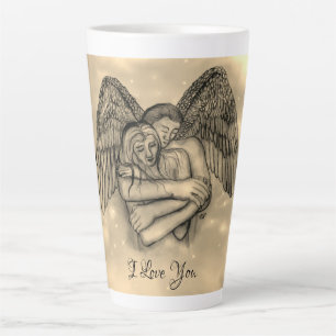 Angel Eros in Love , I Love You Latte Mug