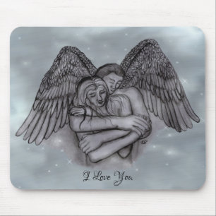 Angel Eros in Love , I Love You Mouse Pad