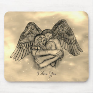 Angel Eros in Love , I Love You Mouse Pad