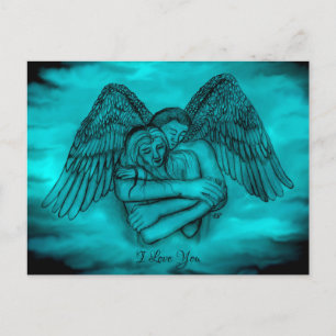 Angel Eros in Love , I Love You Postcard