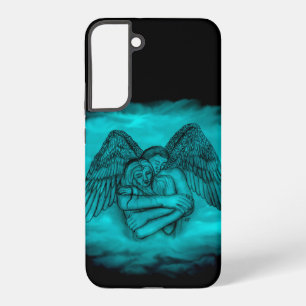 Angel Eros in Love in black and green design Samsung Galaxy Case