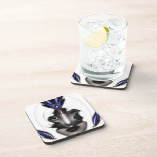 Angel Eyes Wings Of Wind ISO Fractal Art Coaster