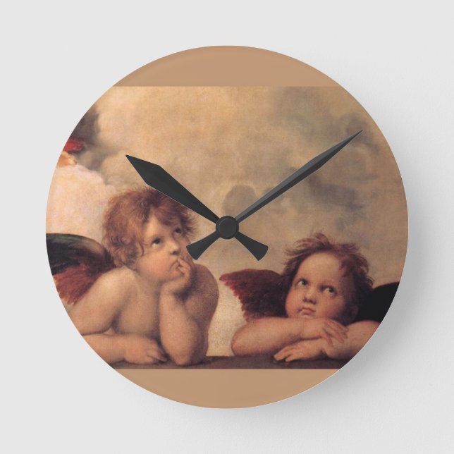 Angel Faith Raphael Faith Blessing Cute Round Clock (Front)