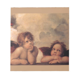 angel faith Raphael vintage old painting blessing Notepad