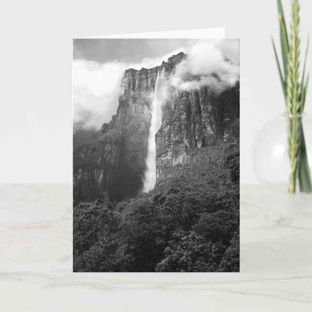 Angel Falls in Black & White Card (Front)