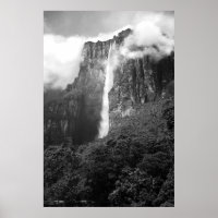 Angel Falls in Black & White