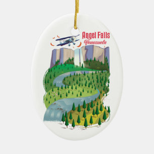 Angel Falls Venezuela Ceramic Ornament