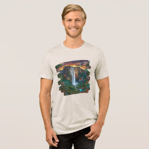 Angel Falls World's Tallest Waterfall Wonder Tri-Blend Shirt