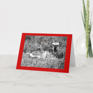 Angel Fawn - Silent Night Holiday Card