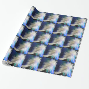 Angel Feather and Stars Wrapping Paper