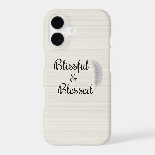 Angel Feather Stripes White Grey Zen iPhone case