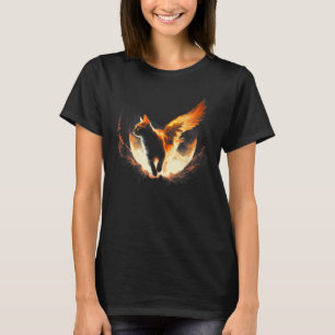 Angel Fire Cat Flying Cat T-Shirt
