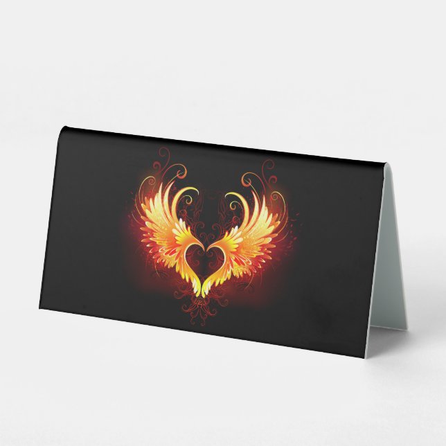 Angel Fire Heart with Wings (Front)