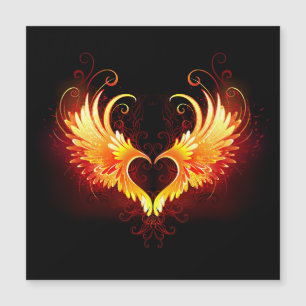 Angel Fire Heart with Wings
