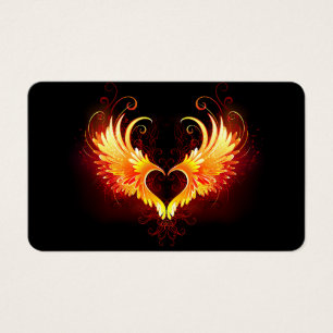 Angel Fire Heart with Wings