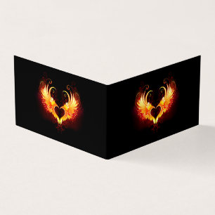 Angel Fire Heart with Wings