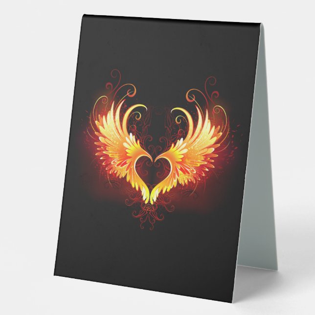 Angel Fire Heart with Wings (Front)