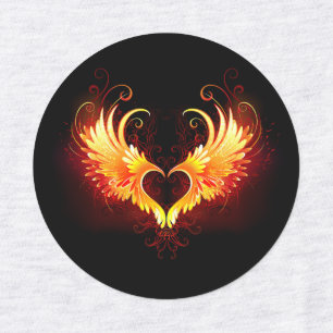 Angel Fire Heart with Wings