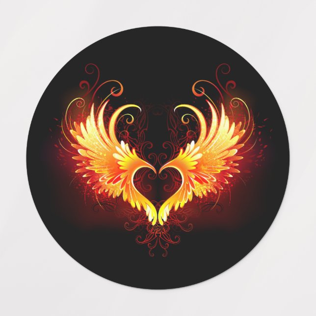 Angel Fire Heart with Wings (Design 1)