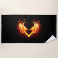 Angel Fire Heart with Wings