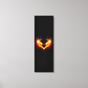 Angel Fire Heart with Wings Canvas Print