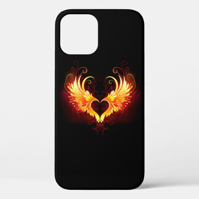 Angel Fire Heart with Wings Case-Mate iPhone Case (Back)