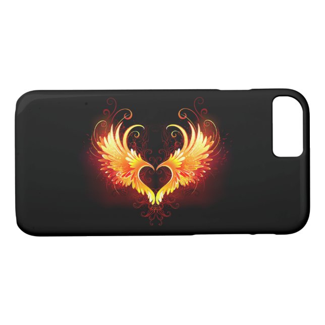 Angel Fire Heart with Wings Case-Mate iPhone Case (Back (Horizontal))