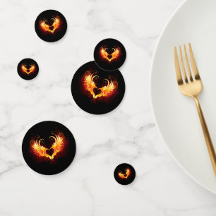 Angel Fire Heart with Wings Confetti