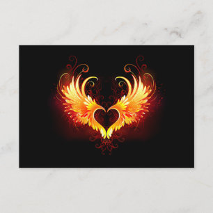 Angel Fire Heart with Wings Enclosure Card