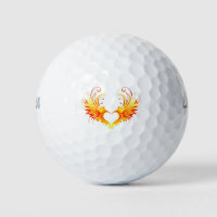 Angel Fire Heart with Wings