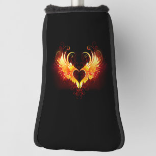 Angel Fire Heart with Wings Golf Head Cover