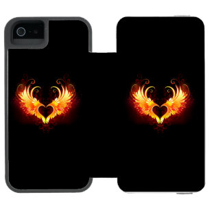 Angel Fire Heart with Wings Incipio Watson™ iPhone 5 Wallet Case