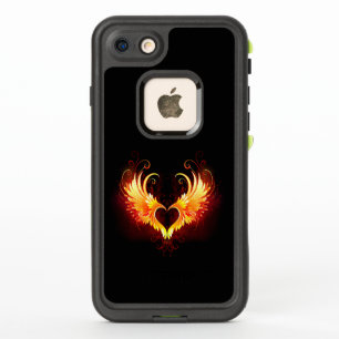 Angel Fire Heart with Wings