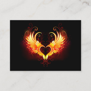 Angel Fire Heart with Wings Loyalty Card