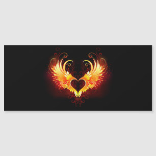 Angel Fire Heart with Wings Magnetic Invitation