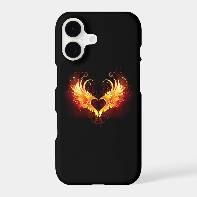 Angel Fire Heart with Wings Samsung Galaxy Case (Back)