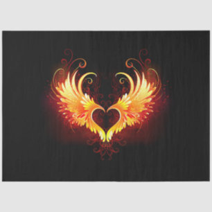 Angel Fire Heart with Wings Tissue Paper